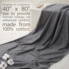 Cotton Paradise 100% Cotton 40x80 Oversized Bath Sheet, Extra Large Turkish - Image 2