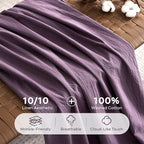 JELLYMONI 100% Washed Cotton Duvet Cover Full – Soft, Breathable Linen-Look - Image 3