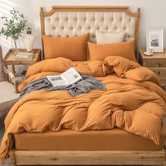 PURE ERA Jersey Knit Duvet Cover Set 100% T-Shirt Cotton Super Soft Comfy 2pc by PUREERA