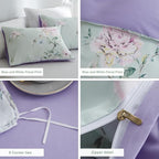 BOLINLIVING Floral Duvet Cover Full Size 3 Pieces, Flower Duvet Cover - Image 6