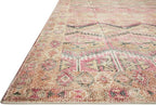 Loloi Layla Collection LAY-17 Pink/Lagoon 2'-6" x 9'-6" .13" Thick Runner Rug - Image 3