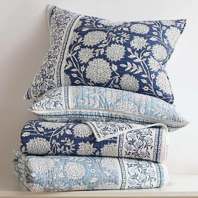 Levtex Home Adare Denim Reversible King/Cal King Quilt Set - Image 7