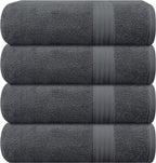 GLAMBURG Premium Cotton 4 Pack Bath Towel Set by GLAMBURG