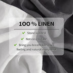 LBRO2M 100% Pure Linen Sheet Set Deep Pocket Up to 16" Bed Sheets Sets - Image 3