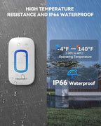 TECKNET Wireless Doorbell with 3 Portable Doorbells with RGB Light, Battery - Image 5