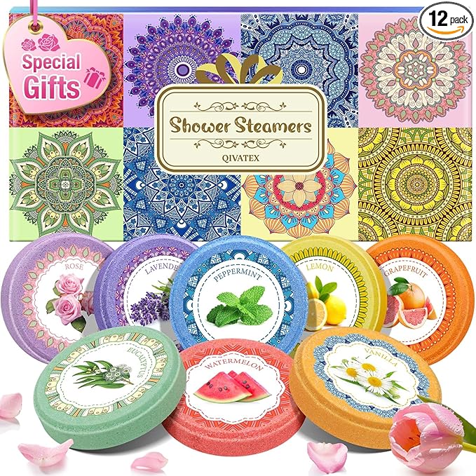 Qivatex Shower Steamers Aromatherapy, Mothers Day Gifts by Qivatex