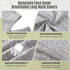 SATINIOR 3 Piece Balaclava Face Cover Sun Protection Neck Cover Summer - Image 4