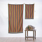 SKL Home Mid-Century Cotton Bath Towel, 450 GSM, Soft & Absorbent Jacquard - Image 3