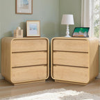 Modern Nightstand, 3 Drawers Dresser Side Table, Large End Table Night Stand - Image 9