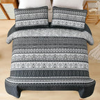 WONGS BEDDING Boho King Quilt Set, Lightweight Bed Decor Bedspread - Image 5