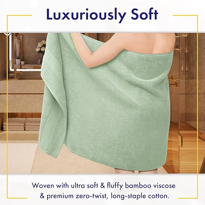 Alusa Home Ultra Soft & Plush Viscose from Bamboo Bath Towels - Image 2