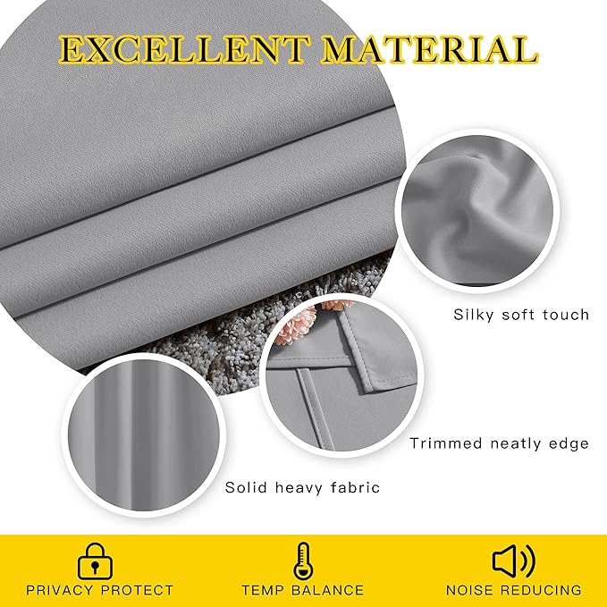 NICETOWN Blackout Curtains 90 inch Length - Image 4