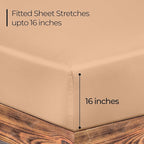 ROYALE LINENS 300 Thread Count 100% Long Staple Combed Cotton Fitted Sheet Full - Image 2