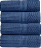 Springtree Home 100% Cotton Bath Towel Set of 4 | Super Soft & Absorbent by SpringtreeHome