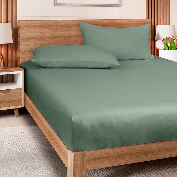 ROYALE LINENS 300 Thread Count 100% Long Staple Combed Cotton Fitted Sheet Twin - Image 8