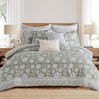 Levtex Home Adare Sage Reversible Queen Duvet Cover Set - Image 2