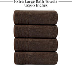 Tens Towels Pack of 4 Extra Large Bath Towels 30 x 60 Inches, 100% Cotton - Image 7
