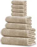 Tens Towels Pack of 8 Towels Set, 2 Extra Large Bath, 2 Hand, 4 Washcloths by TensTowels