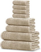 Tens Towels Pack of 8 Towels Set, 2 Extra Large Bath, 2 Hand, 4 Washcloths by TensTowels