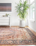 Loloi Layla Collection LAY-08 Red/Navy 3'-6" x 5'-6" .13" Thick Accent Rug by Loloi