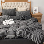 PURE ERA Jersey Knit Duvet Cover Set 100% T-Shirt Heather Cotton Super Soft - Image 3
