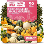 KVITER 50 Small Gourd Seeds Mix – Ornamental Fall Decor Gourds, Non GMO & by KVITER