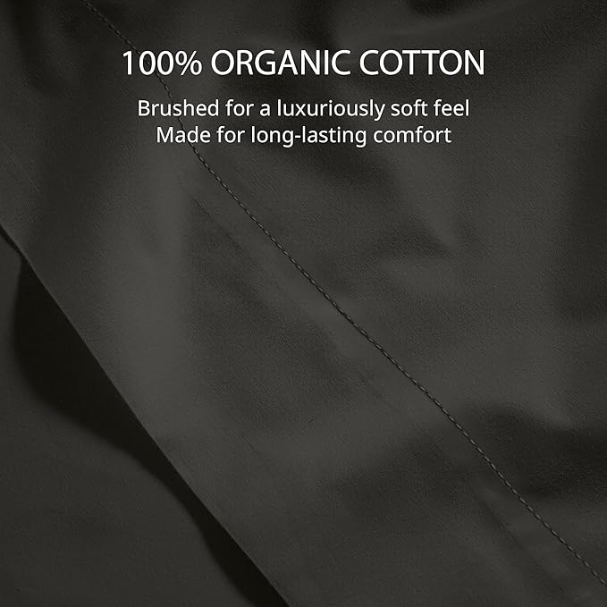 Lane Linen 100% Organic Cotton Full Size Flat Sheet Only - Image 5