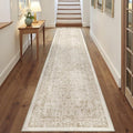 Light Brown Runner Rug 3x10 Hallway Machine Washable Kitchen Vintage Distressed by PureCozy
