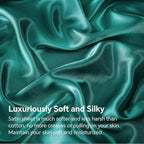 BEDELITE Satin Fitted Sheet and Pillowcases Set, Luxury Soft Similar to Silk - Image 3