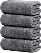 Tens Towels Pack of 4 Extra Large Bath Towels 30 x 60 Inches, 100% Cotton by TensTowels