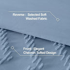 Andency Greyish Blue Oversized Queen Comforter Set, Boho Soft Warm Bedding - Image 8