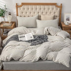 PURE ERA Jersey Knit Duvet Cover Set 100% T-Shirt Heather Cotton Super Soft - Image 3