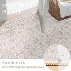 Light Brown Runner Rug 3x7 Hallway Machine Washable Kitchen Vintage Distressed - Image 3
