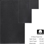 COTTON CRAFT Waffle 6 Piece Towel Set - Image 7