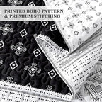 Andency Black White California King Quilt Set, 3 Pieces Boho Lightweight Soft - Image 5