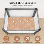 Baby Mini Crib Sheets Boy, Portable 38”x26” Pack and Play Sheets Fitted - Image 2