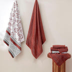 Modern Threads Floral Trail 6-Piece 100% Cotton Towel Set – Reversible Yarn - Image 2