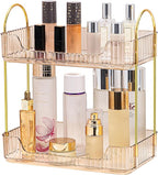 Akinbas 2 Tier Bathroom Organizer Countertop Makeup Perfume Tray Skincare by AKINBAS
