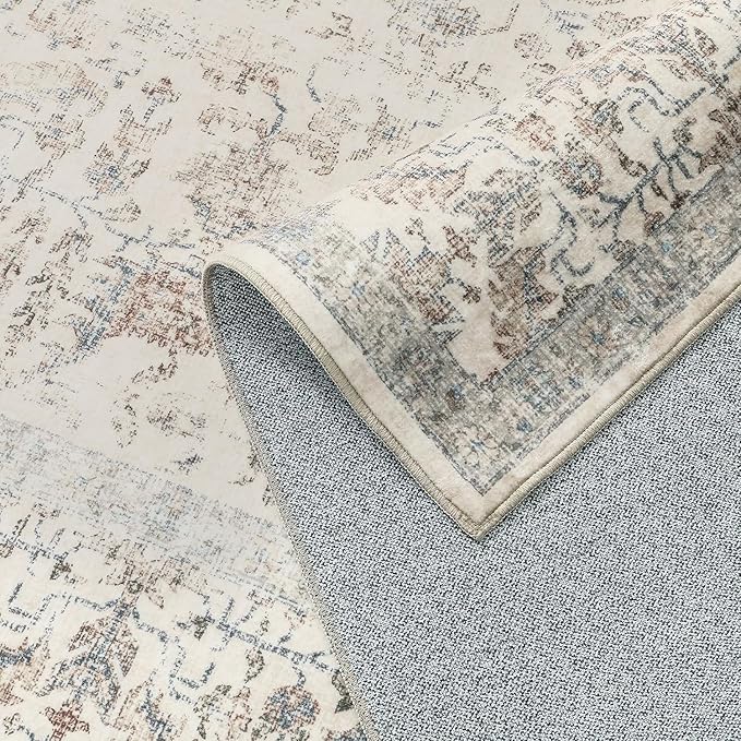 Taupe Runner Rug 2'6"x8' Washable Carpet - Image 7
