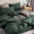 PURE ERA Jersey Knit Duvet Cover Set 100% T-Shirt Cotton Super Soft Comfy 2pc - Image 2