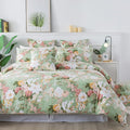 FADFAY Girls Floral Duvet Cover Set Twin 100% Cotton Bedding 600 TC Mint Green by CottonWorldSweetDream