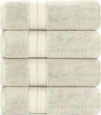 Modern Threads 4-Pack SpunLoft Bath Sheet Sand 35x66 - Image 2