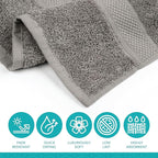 Pleasant Home Bath Towels Set of 6 100% Cotton, 515 GSM | Lightweight, Soft & - Image 3