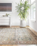 Loloi Layla Collection LAY-04 Ocean/Rust 2'-3" x 3'-9" .13" Thick Accent Rug - Image 11