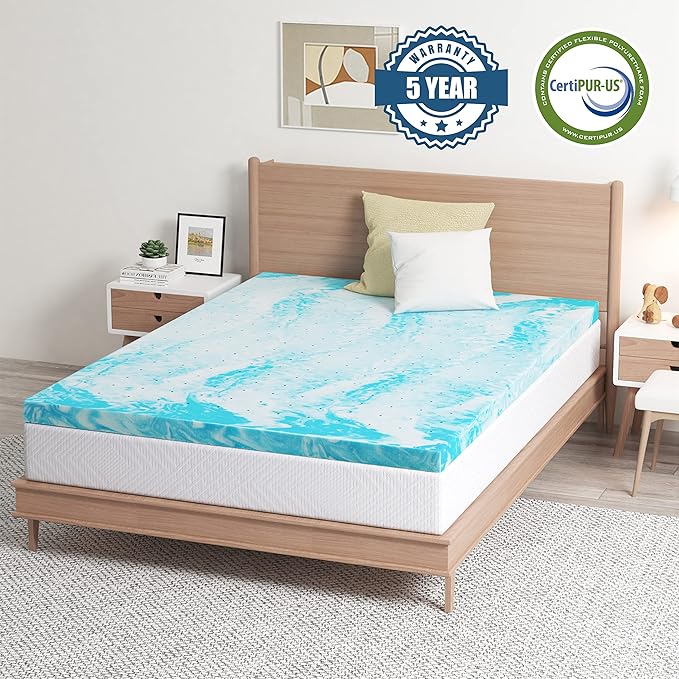 EGO Topper 3 Inch Twin Memory Foam Mattress Topper, Cooling Gel Foam Mattress - Image 4