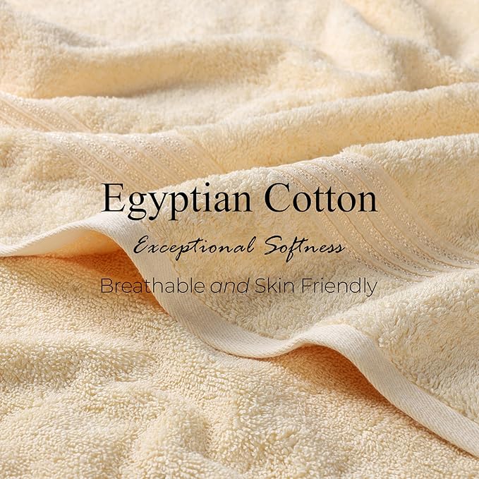 Superior Egyptian Cotton 4-Piece Bath Towel Set - Image 7