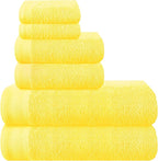 Ultra Soft 6 Pack Cotton Towel Set, Contains 2 Bath Towels 28x55 inch, 2 Hand by Unknown