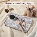 Karibiber Luxury Marble Vanity Tray, Bathroom Tray Countertop, Calacatta - Image 5