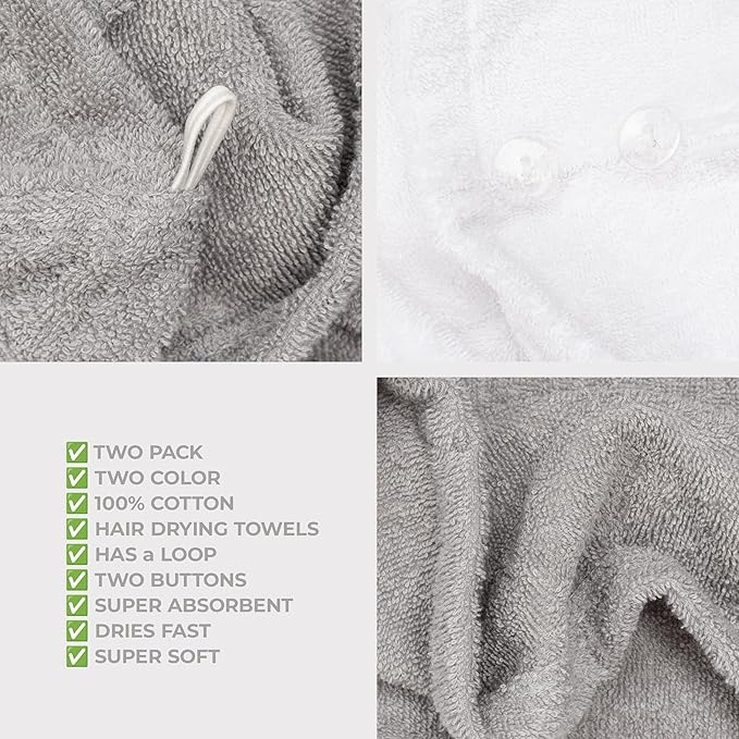 American Soft Linen 100% Cotton Hair Towels - Image 6