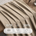 JELLYMONI 100% Washed Cotton Duvet Cover King – Soft, Breathable Linen-Look - Image 3
